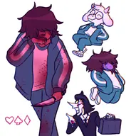 blood knife Kris ralsei spamton_g._spamton Susie // 1340x1396 // 217KB