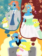 Alphys Undyne wedding // 1200x1600 // 186KB