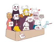asgore asriel_dreemurr blood burgerpants Gaster knife monster_kid sans toriel // 795x596 // 212KB