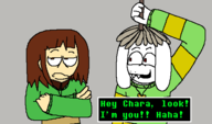 asriel_dreemurr chara charanon english_text human // 567x335 // 7.2KB