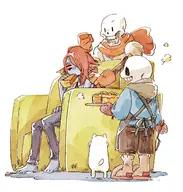 annoying_dog papyrus sans Undyne // 1556x1636 // 365KB