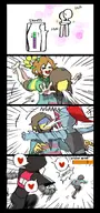 chara comic flowey frisk Mettaton mettaton_EX Undyne // 700x1500 // 180KB