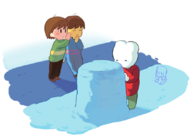 asriel_dreemurr chara frisk tagme unknown_character // 842x614 // 187KB