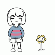 flowey frisk gif tagme // 1200x1200 // 406KB