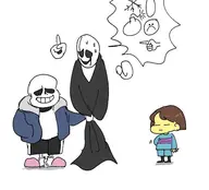 frisk Gaster sans tagme // 601x546 // 38KB