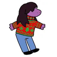 artist:deedra christmas deltarune light_world Susie // 1080x1080 // 95KB