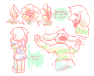 asriel_dreemurr flowey frisk // 1024x825 // 296KB