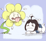 flowey petite_pumpkin temmie // 800x710 // 436KB