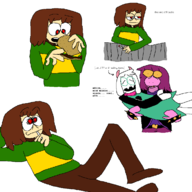chara charanon human ralsei Susie // 1200x1200 // 49KB