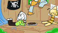 Alphys asriel_dreemurr monster_kid weaver // 800x463 // 244KB