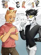 burgerpants Japanese_text smoking spamton_g._spamton // 1525x2048 // 381KB