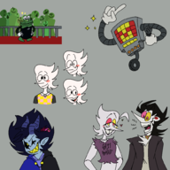 jables Mettaton norton painto puppetswap_(au) spamtina spamton_g._spamton susie_(puppetswap) trashy // 2000x2000 // 289KB