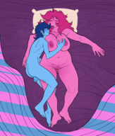 artist:kaboozey balls breasts dark_world deltarune Kris krusie nude pussy sleeping Susie // 1868x2199 // 3.7MB