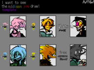 addison blue_addison dinsoda_(puppetswap) orange_addison pink_addison psanon puppetswap_(au) spamdown_(puppetswap) yellow_addison // 1446x1084 // 579KB