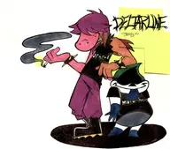 Lancer smoking Susie unknown_artist // 2048x1800 // 313KB