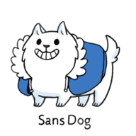 animated gif sans tobyfox // 400x399 // 490KB