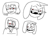 asriel_dreemurr chara charanon human // 605x455 // 18KB