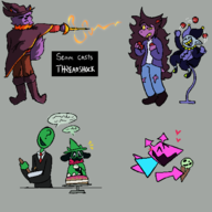 utg_oc anon jevil painto puppetswap_(au) ralsei seam_(puppetswap) Susie // 1000x1000 // 101KB
