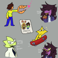 utg_oc alphys_(puppetswap) Kris Noelle painto starwalker Susie // 1000x1000 // 86KB