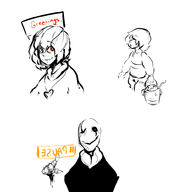 chara frisk Gaster // 1000x1000 // 165KB