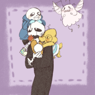 Alphys Gaster papyrus petite_pumpkin sans // 800x800 // 610KB
