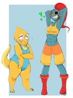 Alphys Undyne unknown_artist // 1280x1714 // 1.3MB