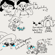 a_crab berdly Catti catty Kris Noelle ralsei temmie // 1000x1000 // 31KB