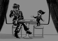 darkner deltarune Mettaton mettaton_EX monochrome monster spamton_g._spamton undertale // 1471x1040 // 643KB