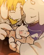 asgore asgore_dreemurr asriel_dreemurr monster toriel undertale unknown_artist // 977x1221 // 300KB