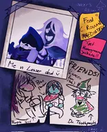 dark_world darkner deltarune human Lancer monster ralsei ralsei_(hat) rouxls_kaard Susie text unknown_artist // 1661x2048 // 421KB