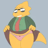 Alphys deltarune light_world monster panties unknown_artist // 1100x1092 // 85KB